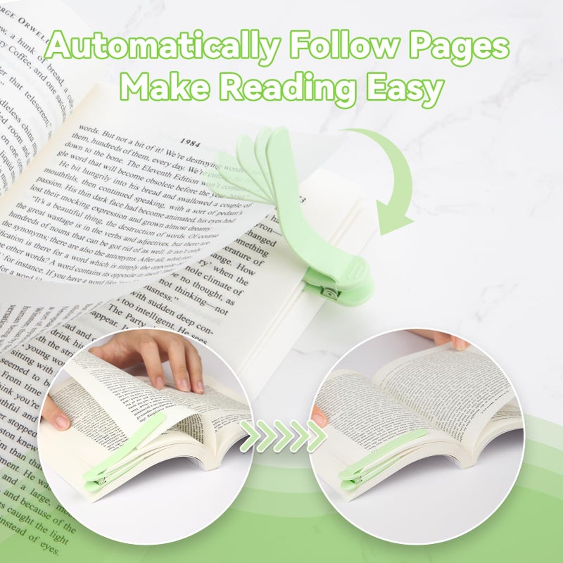 PICcircuit 6 PCS Automatic Bookmark  Smart Bookmarks for Women Men Book Accessories Silicone Book Mark Bible Book Markers Book Marks for Reading Book Lovers Gifts Bookish Gifts Birthday Party Favors for Kids  C - Image 3